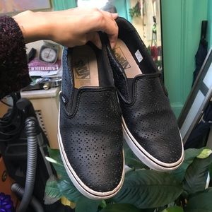 Black slip on vans great condition!